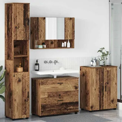 Obrázek produktu pro Maison Exclusive – Sada koupelnového nábytku, 4 kusy, recyklované dřevo, 35 x 30 x 192 cm