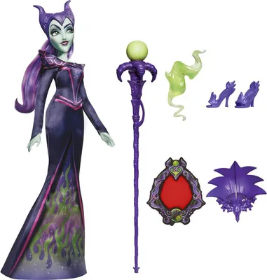 Produktbild von Hasbro, Disney Villains Bösewicht-Puppe mit abnehmbarem Zubehör und Outfit, Violett