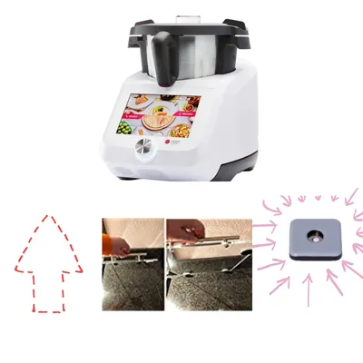 Produktbild von SILVERCREST® KITCHEN TOOLS Monsieur Cuisine Smart »SKMS 1200 A1«, weiß dazu passend das neue Gleitbrett aus Acryl mit Edelstahlgriff die Lösung