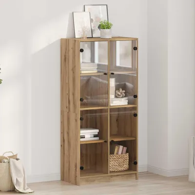 Immagine prodotto di vidaXL Credenza alta in rovere Artisan 68 x 37 x 142 cm in materiale derivato dal legno