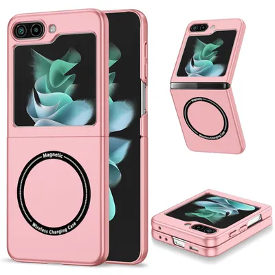 Immagine prodotto di Per Samsung Galaxy Z Flip7 FE / Flip6 5G Magnet Magsafe Design pieghevole Custodia per cellulare Rosa