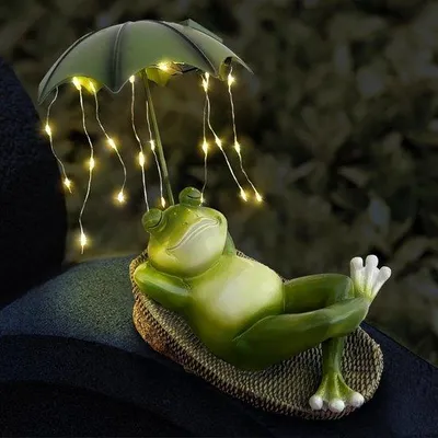 Image de Figurines de jardin à énergie solaire, lot de 2