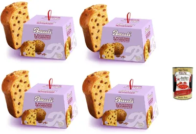 Produktbild von Bauli Italian Gourmet Panettone GranSoffice senza canditi, Rosinen 4 x 900g