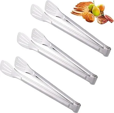Produktbild von Edelstahl-Küchenzange, 7 Zoll, hitzebeständig, multifunktional, Barbecue