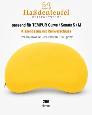 Produktbild von Kissenbezug passend für TEMPUR Curve & Sonata S/M – 61 × 40 cm, KI-generiertes Bild