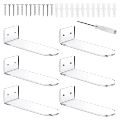 Produktbild von 6er Set Schwimmende Schuhregale Acryl Wandmontage Sneaker Display