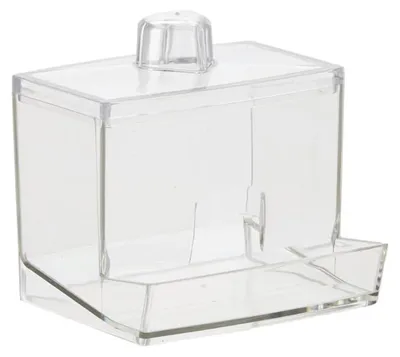 Immagine prodotto di Contenitore in plastica per batoncini di cotone cosmetici, 8,7 x 7 x 8 cm