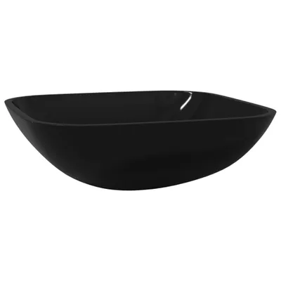 Zdjęcie produktu dla vidaXL Szklana umywalka 42x42x14 cm czarna