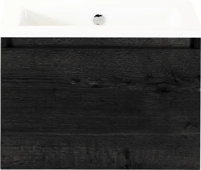 Produktbild von Sanox Badmöbel-Set Frozen BxHxT 61 x 42 x 46 cm Frontfarbe black oak mit Waschtisch Keramik weiß 75734449