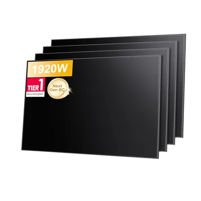 Produktbild von Powerness®1920Wp BC Bifaziale Full Black Solarmodule für Balkonkraftwerke Photovoltaik Glas-Glas (4 Stück)