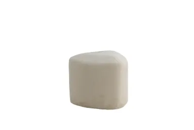 Image de Pegpouf ,repose-pieds Ø46cm velours blanc.