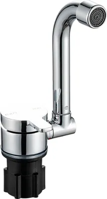 Produktbild von Faltbarer Wasserhahn fuer Wohnmobile 360 ¡ã Drehung Kuechenarmatur Waschbecken Einhand-Wasserhaehne mit Kalt- und Heisswassereinlassschlauch Kupferschwenkarmatur fuer Wohnmobil Wohnmobil Wohnmobil Marineboot Camping
