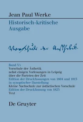 Produktbild von Vorschule der Aesthetik