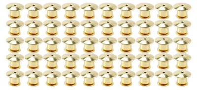 50 Verschlussnadeln Gold, Metall, 10x7x7 mm, für Abzeichen & Broschen