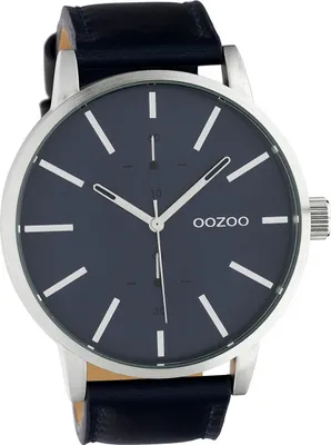 Produktbild von Oozoo Leder Uni Uhr C10501 Quarzuhr Armband dunkelblau Timepieces D2UOC10501