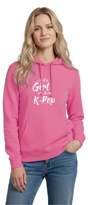 Produktbild von Spreadshirt Just A Girl Who Loves K-Pop Damen Hoodie, XXL, Pink