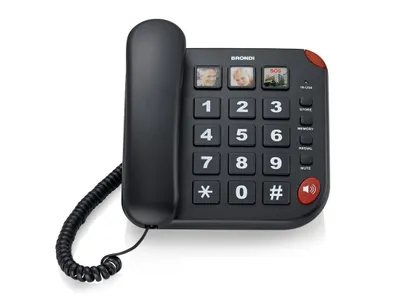 Image de Brondi BRAVO 15 Téléphone analogique Identification de l'appelant Noir