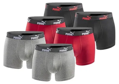 Produktbild von S|PUMA Boxer Herren Boxershorts 6er-Pack Black Red 100003547-4250-020-6