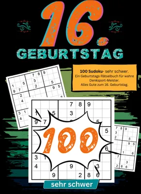 Produktbild von 16. Geburtstag- Sudoku Geschenkbuch