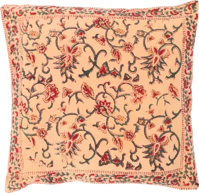 Produktbild von Kissenbezug Blockdruck, Dekokissen Bezug, Kissenhülle Ethno, Traditionelle Herstellung - Muster 27, Creme-weiß, Baumwolle, Größe: 40*40 cm