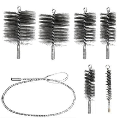 Image de 7 brosses de cheminée pour le nettoyage des conduits de fumée