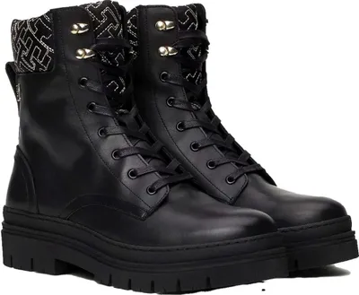 Produktbild von Tommy Hilfiger Damen Stiefeletten FW0FW08166 BDS Farbe: Schwarz Größe: 39