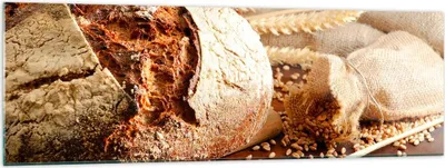 Produktbild von Bilder auf glas - Brot Bäckerei Lebensmittel Roggen - 160x50cm - Glasbilder - Wandbilder - Kunstdruck - Wanddekoration aus Glas - Glas Bilder - Wandbild auf Glas - GAB160x50-2246