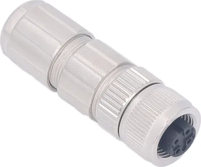 Zdjęcie produktu dla Złącze M12, 4-stykowe złącze M12, 4-stykowe złącze lotnicze, złącze lotnicze M12, 4-stykowe złącze, złącze lotnicze