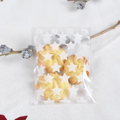 Produktbild von Leckerlitüten – Partytüten – Süßigkeitentüten – Geschenktüten – 100 Stück – Goodie-Bag – transparente Tüten – Sterne