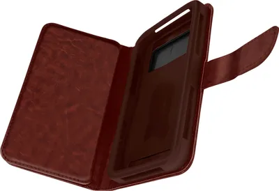 Immagine prodotto di Portafoglio universale per smartphone con flip cover e 6 scomparti per carte di credito, taglia XXL - Marrone