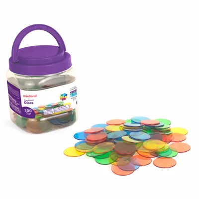 Image de Pot de disques translucides 200pcs