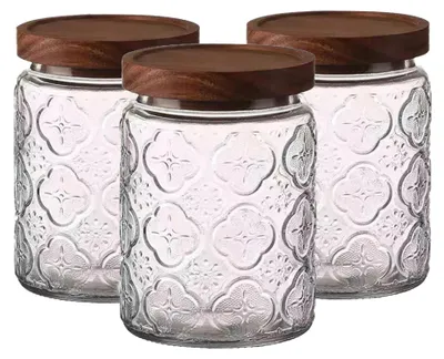 Image de Ensemble de 3 boîtes décoratives pour café, thé et sucre
