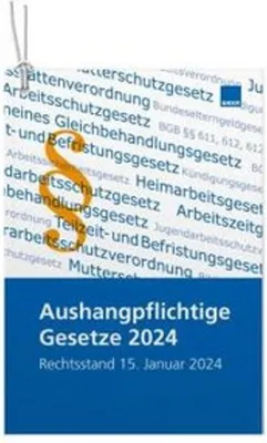 Obrázok produktu pre Aushangpflichtige Gesetze 2024