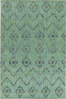 Produktbild von Teppium Outdoor Teppich Wetterfest für Terasse Balkon Küche Teppich Wasserfest Aussenteppich Mehrfarbig Hoch-Tief Effekt, Grösse: 80x250 cm