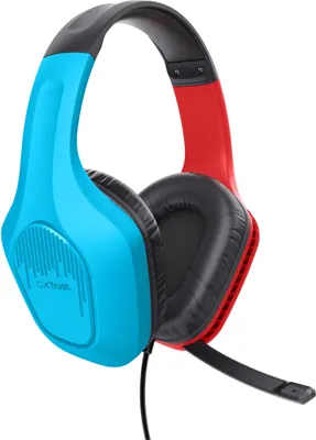 Image de TRUST Trust GXT 416S Zirox Headset Wired Head-band Gaming Black, Cyan, Red