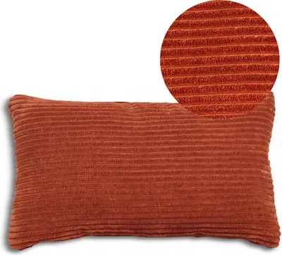 Produktbild von Geronimo | Dekokissen - Rot - 50x30 cm - Cordkissen - Maschinenwaschbar - Abnehmbarer Bezug - Antiallergisch