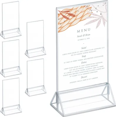 Produktbild von relaxdays 6er Set Tischaufsteller DIN A6