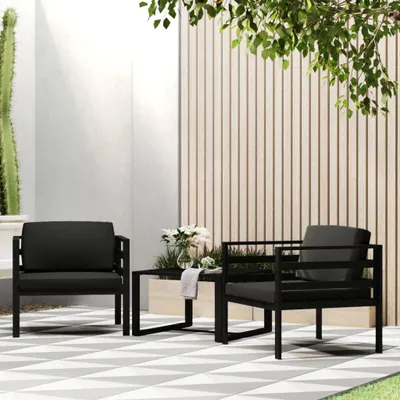 Immagine prodotto di The Living Store divani singoli 2 pezzi con cuscini alluminio antracite