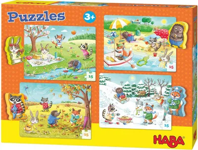 Image de Haba Puzzles Les saisons, 4 en 1