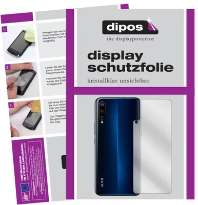 Produktbild von 2x Schutzfolie für Vivo IQOO Rückseite klar Displayschutzfolie Display Schutz