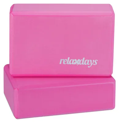 Productafbeelding van Yogablok yogablokken set van 2 - Hardschuim - Antislip - Roze - 8 x 23 x 15 cm