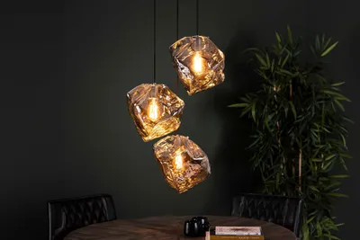 Produktbild von KAWOLA Pendelleuchte EDESSA Hängelampe 3-flammig Glas silber
