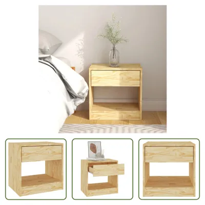 Produktbild von The Living Store Nachttisch 40x31x40 cm Massivholz Kiefer