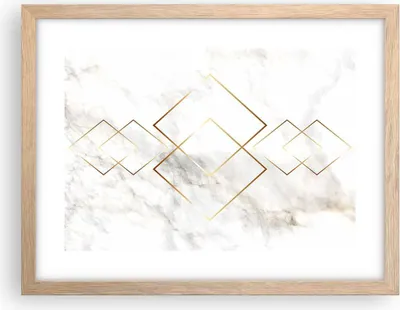 Produktbild von Gerahmtes Poster - Rahmen in heller Eiche - Abstraktion modern - 40x30 cm - Wand Bild - Wanddeko - Wandbilder - Wandposter - Bilderrahmen - Bilder - Kunstdruck - Wandbild - P2NAA40x30-4022