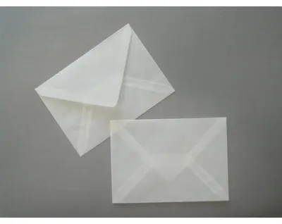 Produktbild von Briefumschläge 110x155mm 80g/qm ohne VE=100 Stück transparent-weiß