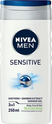 Image de Nivea Men Sensitive Gel Douche - Hydratant - 250 ml - 1 pièce