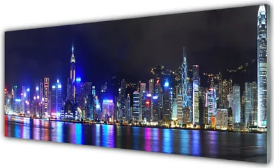 Produktbild von Acrylglasbilder 125x50 Wandbild Druck Stadt Gebäude
