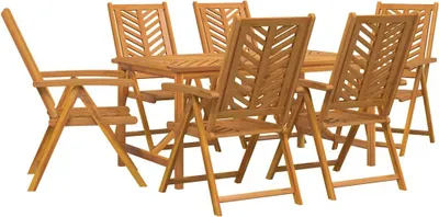 Immagine prodotto di Set da Pranzo per Giardino 7 pcs Marrone