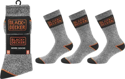 Produktbild von Black & Decker Arbeitsssocken / Socken, 12 Paar in 43-46 in Grau