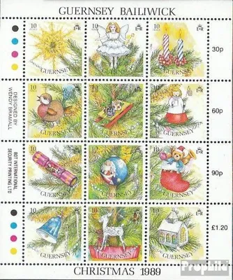 Produktbild von Briefmarken GB - Guernsey 1989 Mi 470-481 Kleinbogen (kompl.Ausg.) postfrisch